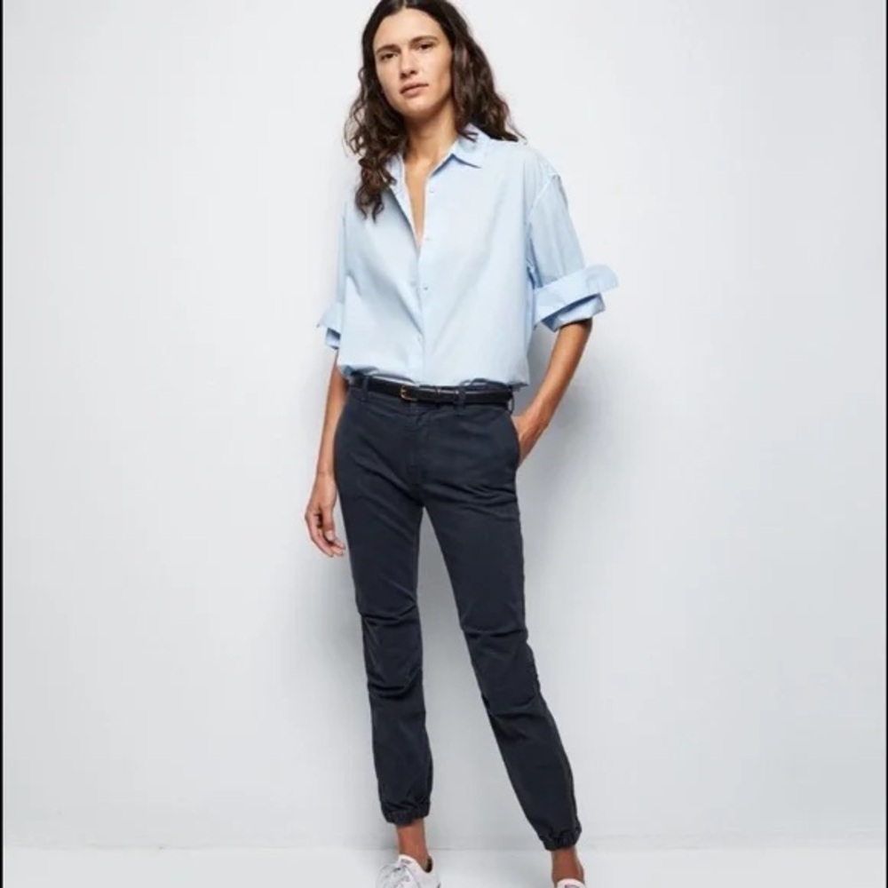 Nili Lotan Blue Cropped Ankle Pants